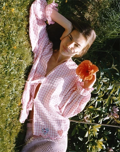 Sissel Edelbo - Kamal Top - Pink Checks